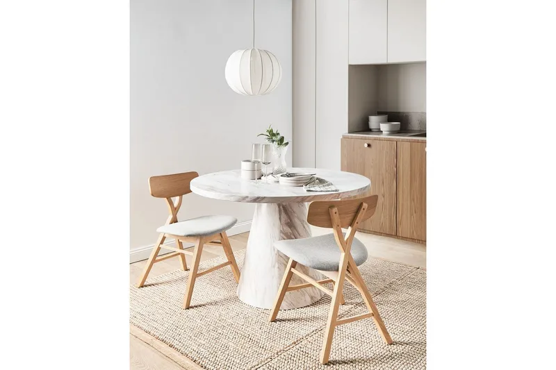 Sarja 2 ruokatuolia Leland - Ruskea, Harmaa - Huonekalut - Tuoli & nojatuoli - Ruokapöydän tuolit