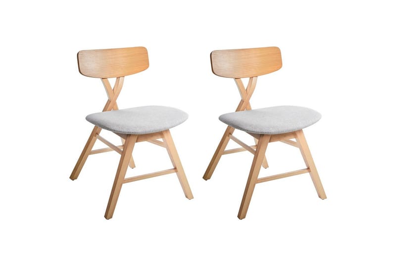 Sarja 2 ruokatuolia Leland, Ruskea, Harmaa