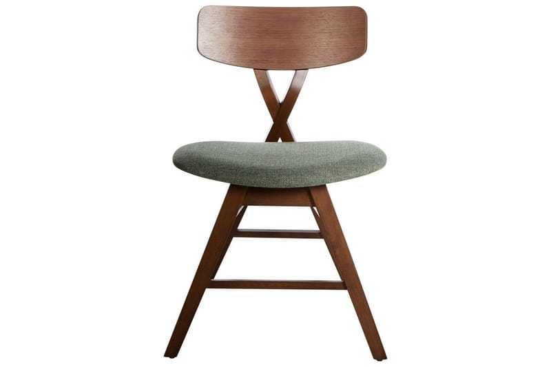 Sarja 2 ruokatuolia Leland - Ruskea, Vihreä - Huonekalut - Tuoli & nojatuoli - Ruokapöydän tuolit
