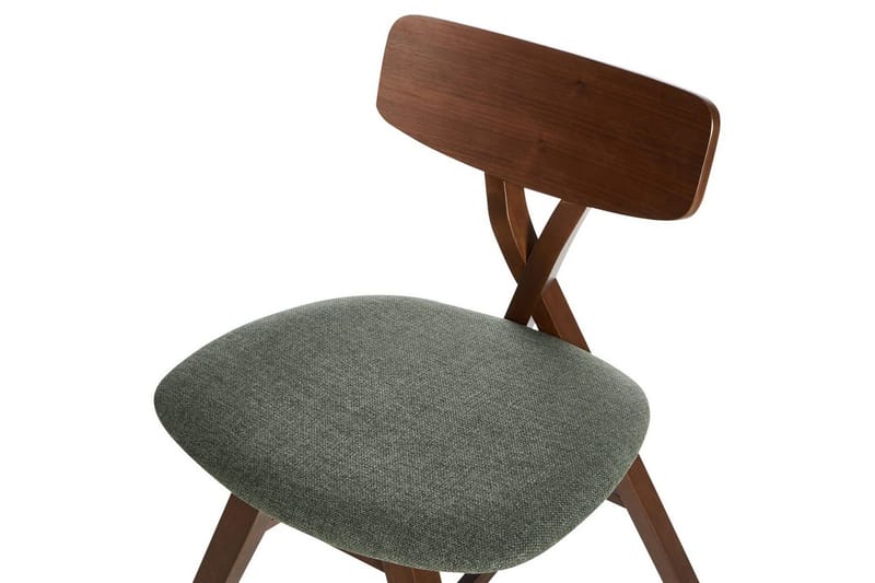 Sarja 2 ruokatuolia Leland - Ruskea, Vihreä - Huonekalut - Tuoli & nojatuoli - Ruokapöydän tuolit