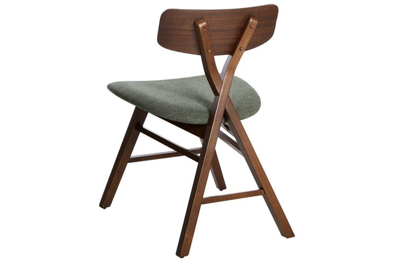 Sarja 2 ruokatuolia Leland - Ruskea, Vihreä - Huonekalut - Tuoli & nojatuoli - Ruokapöydän tuolit