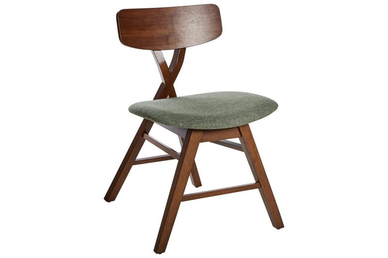 Sarja 2 ruokatuolia Leland - Ruskea, Vihreä - Huonekalut - Tuoli & nojatuoli - Ruokapöydän tuolit