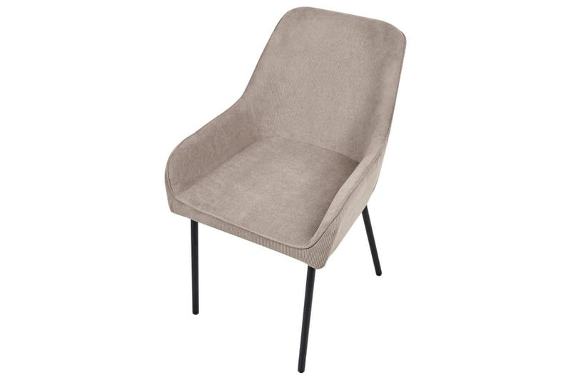 Sarja 2 ruokatuolia Loverna - Beige, musta/manchesterkangas, Beige, musta/Manchester-kangas - Huonekalut - Tuoli & nojatuoli - Ruokapöydän tuolit