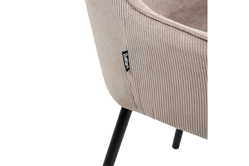 Sarja 2 ruokatuolia Loverna - Beige, musta/manchesterkangas, Beige, musta/Manchester-kangas - Huonekalut - Tuoli & nojatuoli - Ruokapöydän tuolit