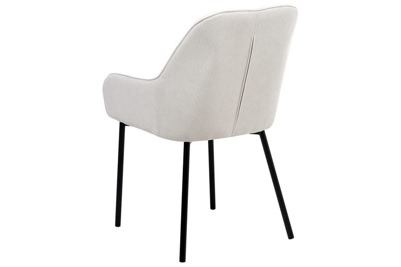Sarja 2 ruokatuolia Loverna - Valkoinen, Musta/Manchester-kangas, Valkoinen, musta/Manchester-kangas - Huonekalut - Tuoli & nojatuoli - Ruokapöydän tuolit