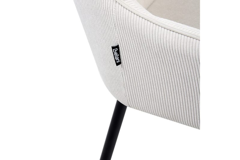 Sarja 2 ruokatuolia Loverna - Valkoinen, Musta/Manchester-kangas, Valkoinen, musta/Manchester-kangas - Huonekalut - Tuoli & nojatuoli - Ruokapöydän tuolit