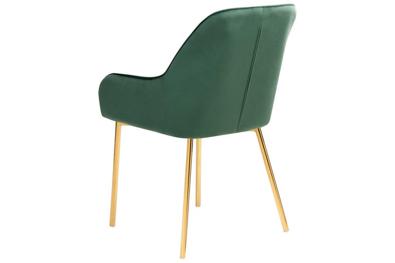 Sarja 2 ruokatuolia Loverna - Vihreä, kulta/Sametti - Huonekalut - Tuoli & nojatuoli - Ruokapöydän tuolit