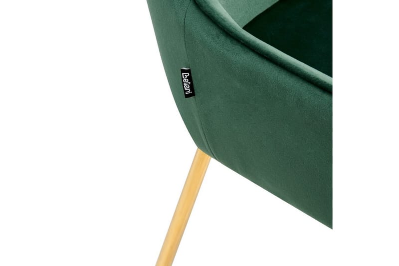 Sarja 2 ruokatuolia Loverna - Vihreä, kulta/Sametti - Huonekalut - Tuoli & nojatuoli - Ruokapöydän tuolit