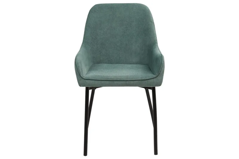 Sarja 2 ruokatuolia Loverna - Vihreä, musta/manchesterkangas - Huonekalut - Tuoli & nojatuoli - Ruokapöydän tuolit