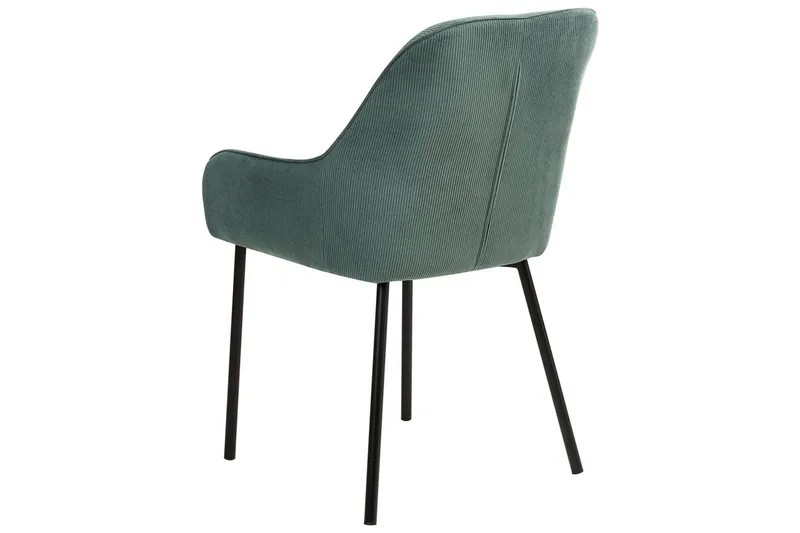 Sarja 2 ruokatuolia Loverna - Vihreä, musta/manchesterkangas - Huonekalut - Tuoli & nojatuoli - Ruokapöydän tuolit