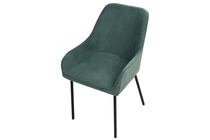 Sarja 2 ruokatuolia Loverna - Vihreä, musta/manchesterkangas - Huonekalut - Tuoli & nojatuoli - Ruokapöydän tuolit