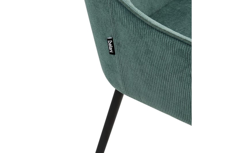 Sarja 2 ruokatuolia Loverna - Vihreä, musta/manchesterkangas - Huonekalut - Tuoli & nojatuoli - Ruokapöydän tuolit