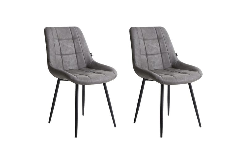 Sarja 2 ruokatuolia Melrose, Harmaa, Musta, Harmaa, musta