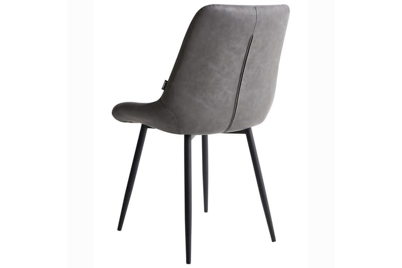 Sarja 2 ruokatuolia Melrose - Harmaa, Musta, Harmaa, musta - Huonekalut - Tuoli & nojatuoli - Ruokapöydän tuolit