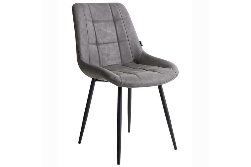 Sarja 2 ruokatuolia Melrose - Harmaa, Musta, Harmaa, musta - Huonekalut - Tuoli & nojatuoli - Ruokapöydän tuolit