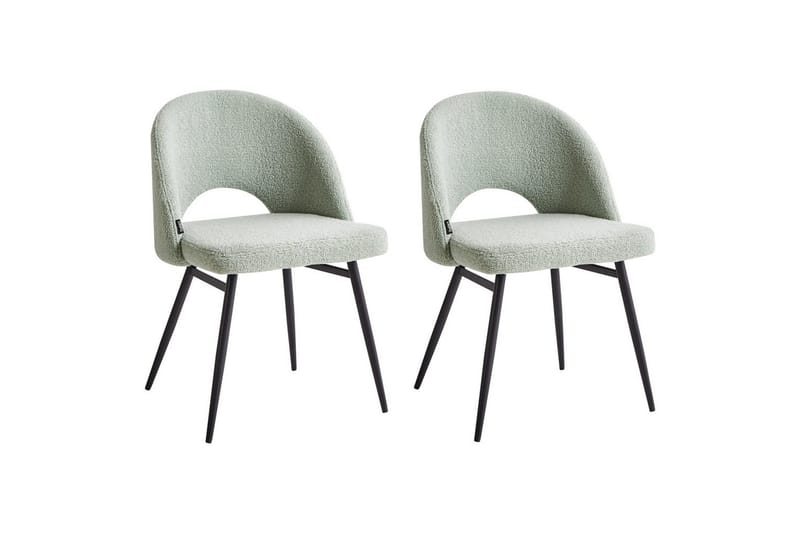 Sarja 2 ruokatuolia Onaga - Vaaleanvihreä, musta - Huonekalut - Tuoli & nojatuoli - Ruokapöydän tuolit