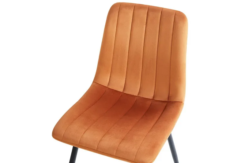 Sarja 4 ruokatuolia Kalispell - Oranssi, musta - Huonekalut - Tuoli & nojatuoli - Ruokapöydän tuolit
