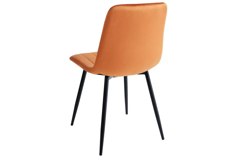 Sarja 4 ruokatuolia Kalispell - Oranssi, musta - Huonekalut - Tuoli & nojatuoli - Ruokapöydän tuolit