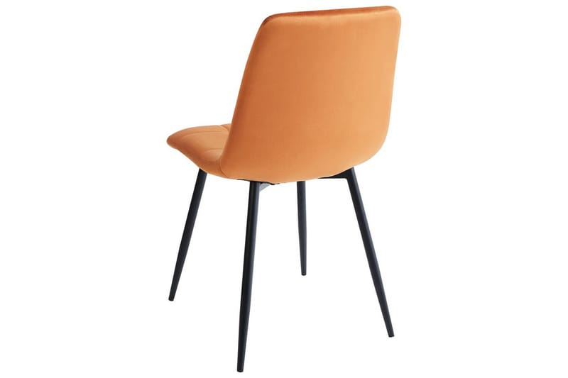 Sarja 4 ruokatuolia Powell - Oranssi, musta - Huonekalut - Tuoli & nojatuoli - Ruokapöydän tuolit
