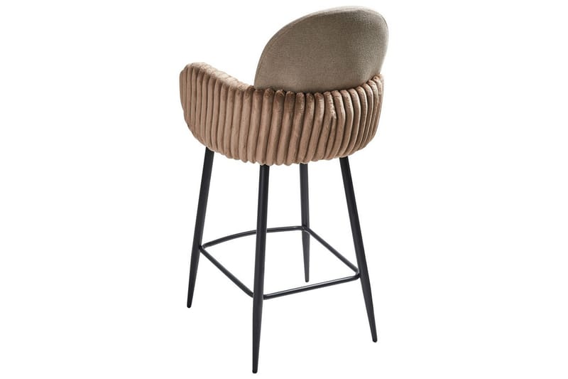 Setti, 2 baarituolia Amity - Taupe, musta, ruskea - Huonekalut - Tuoli & nojatuoli - Baarituoli