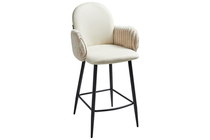 Setti, 2 baarituolia Amity - Vaaleanbeige, musta - Huonekalut - Tuoli & nojatuoli - Baarituoli