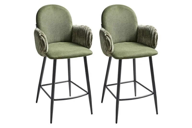 Setti, 2 baarituolia Amity, Vihreä, musta