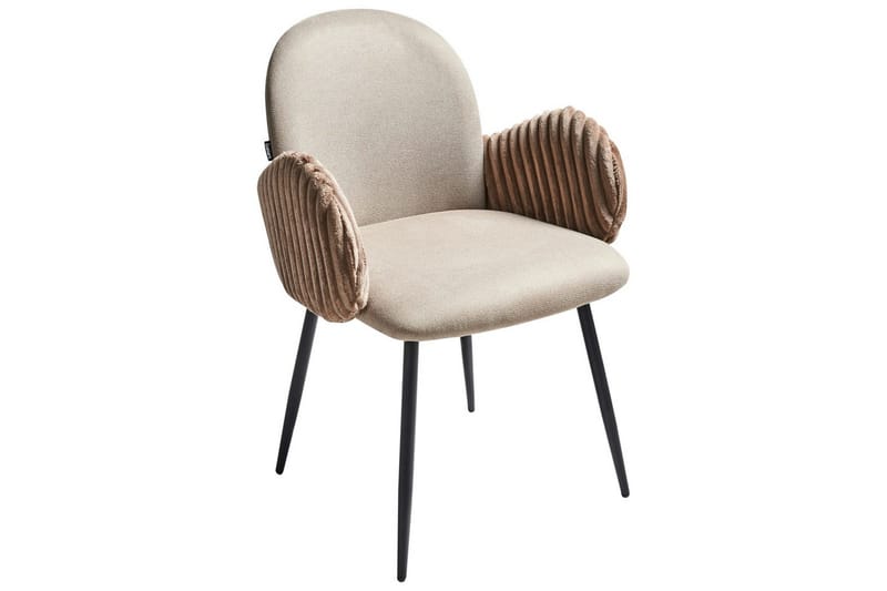 Setti, 2 ruokatuolia Amity - Beige, musta, ruskea - Huonekalut - Tuoli & nojatuoli - Ruokapöydän tuolit