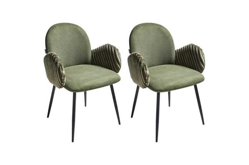 Setti, 2 ruokatuolia Amity - Vihreä, musta - Huonekalut - Tuoli & nojatuoli - Ruokapöydän tuolit