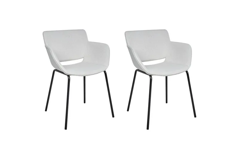 Setti, 2 ruokatuolia Axtel - Harmaa, musta - Huonekalut - Tuoli & nojatuoli - Ruokapöydän tuolit