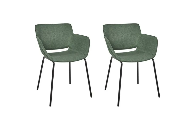 Setti, 2 ruokatuolia Axtel, Vihreä, musta