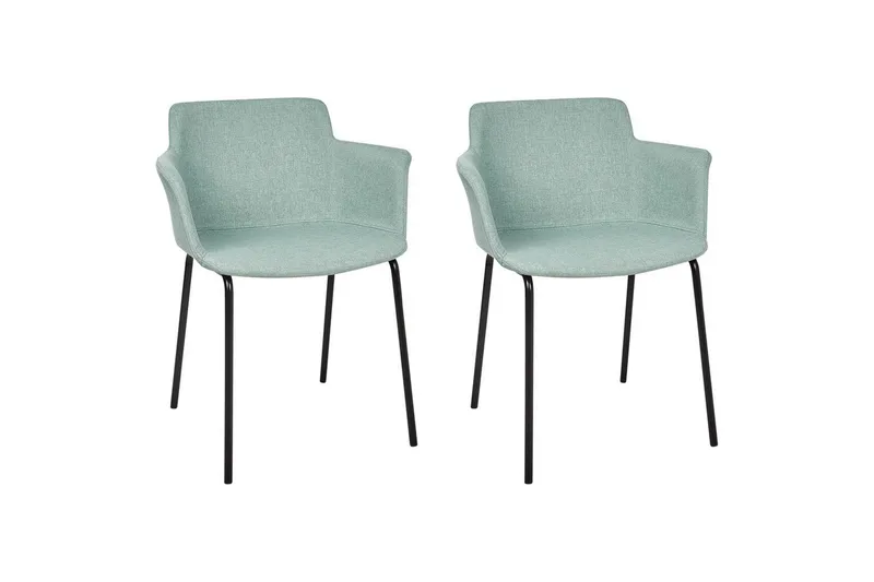 Setti, 2 ruokatuolia Belfield, Mintunvihreä, Musta