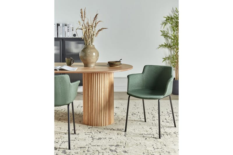 Setti, 2 ruokatuolia Belfield - Vihreä, musta - Huonekalut - Tuoli & nojatuoli - Ruokapöydän tuolit