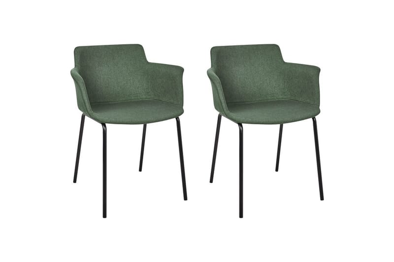 Setti, 2 ruokatuolia Belfield, Vihreä, musta