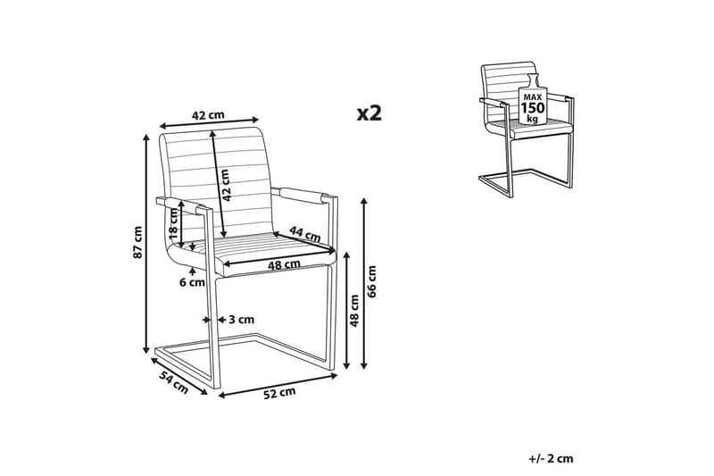 Setti, 2 ruokatuolia Buford - Huonekalut - Tuoli & nojatuoli - Ruokapöydän tuolit