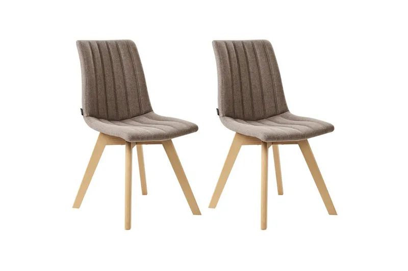 Setti, 2 ruokatuolia Calgary, Ruskea, vaalea puu