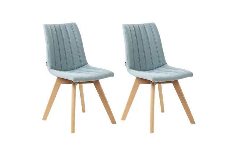 Setti, 2 ruokatuolia Calgary - Sininen, vaalea puu - Huonekalut - Tuoli & nojatuoli - Ruokapöydän tuolit
