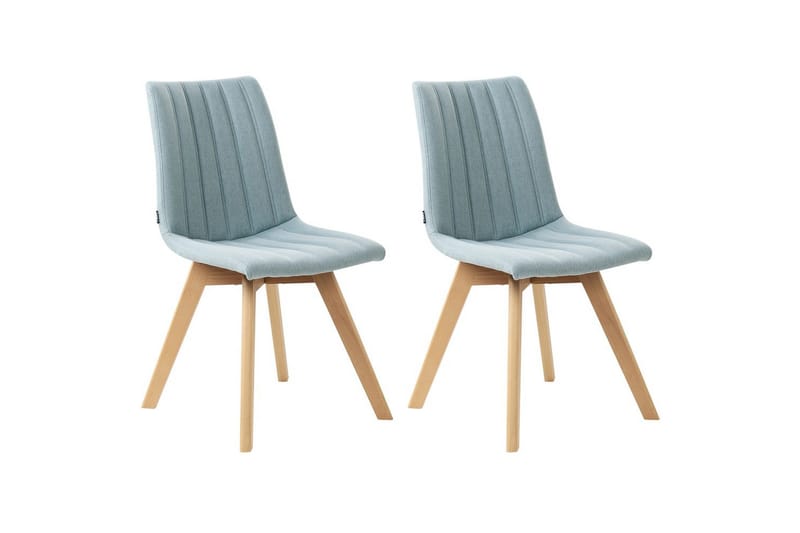 Setti, 2 ruokatuolia Calgary - Sininen, vaalea puu - Huonekalut - Tuoli & nojatuoli - Ruokapöydän tuolit