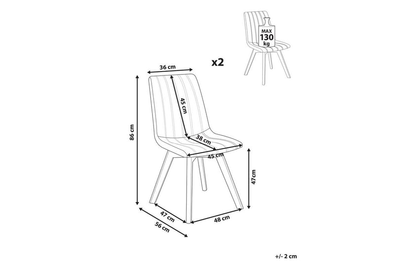 Setti, 2 ruokatuolia Calgary - Valkoinen, vaalea puu - Huonekalut - Tuoli & nojatuoli - Ruokapöydän tuolit