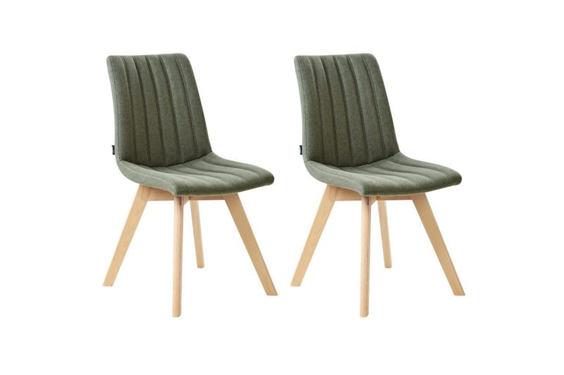 Setti, 2 ruokatuolia Calgary - Vihreä, vaalea puu - Huonekalut - Tuoli & nojatuoli - Ruokapöydän tuolit