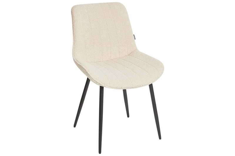 Setti, 2 ruokatuolia Dubrovnik - Beige, musta/Bouclé - Huonekalut - Tuoli & nojatuoli - Ruokapöydän tuolit