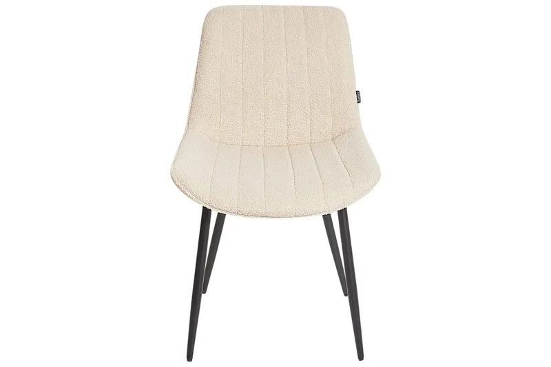 Setti, 2 ruokatuolia Dubrovnik - Beige, musta/Bouclé - Huonekalut - Tuoli & nojatuoli - Ruokapöydän tuolit