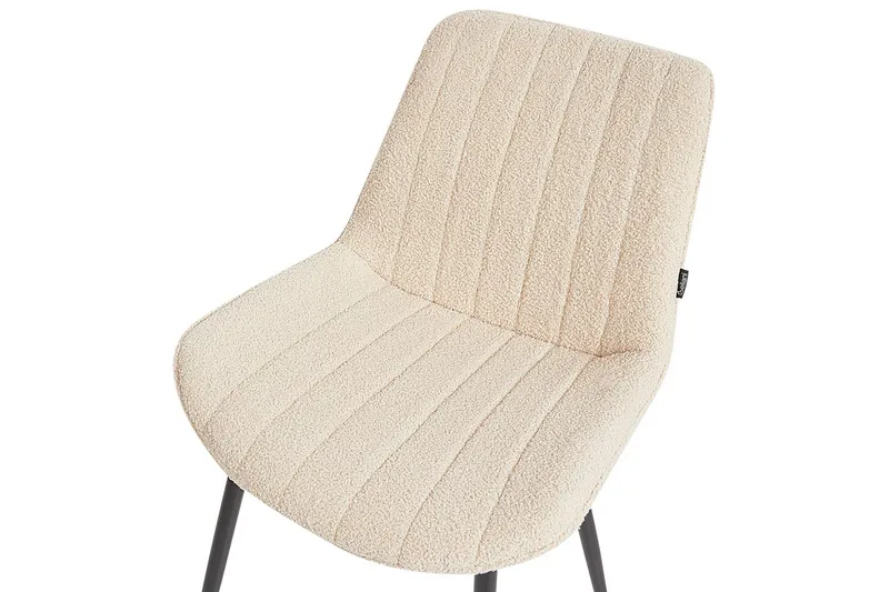 Setti, 2 ruokatuolia Dubrovnik - Beige, musta/Bouclé - Huonekalut - Tuoli & nojatuoli - Ruokapöydän tuolit