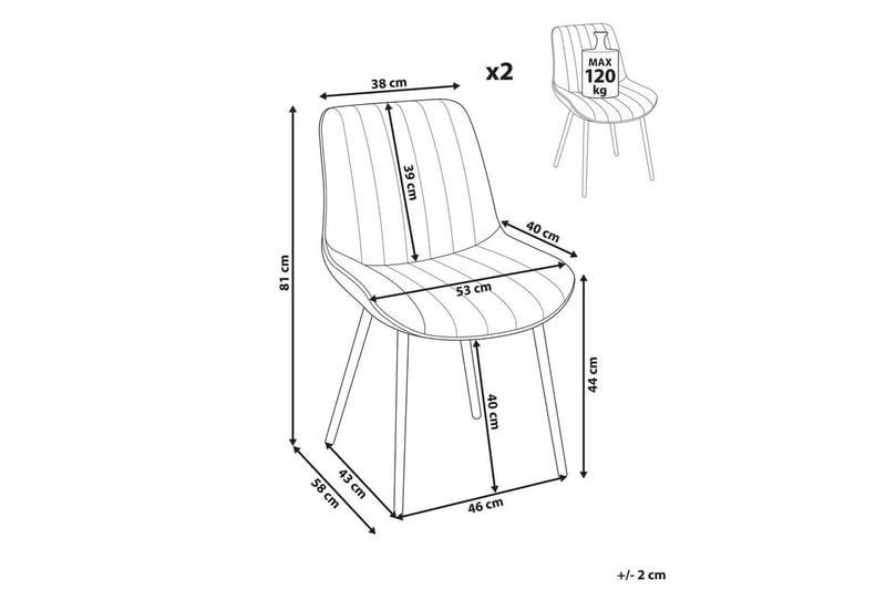 Setti, 2 ruokatuolia Dubrovnik - Vihreä, musta/sametti - Huonekalut - Tuoli & nojatuoli - Ruokapöydän tuolit