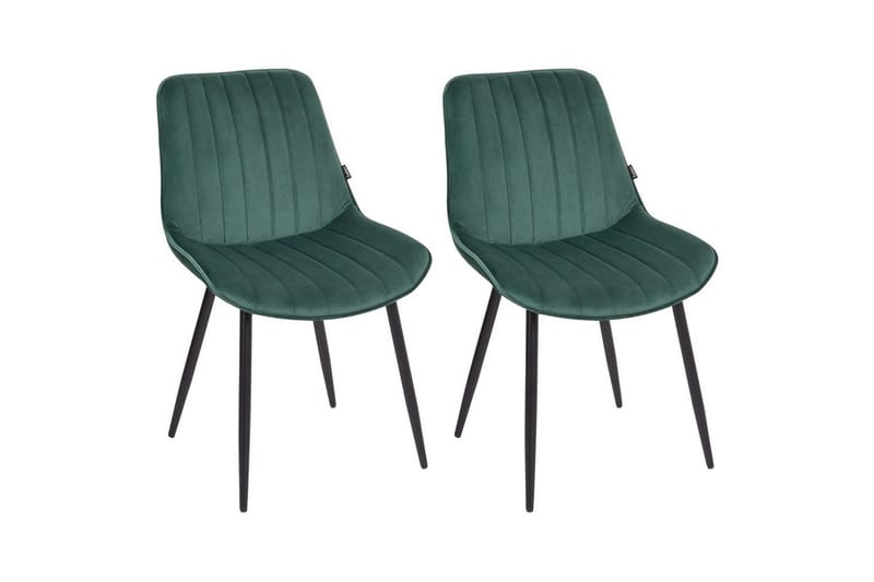 Setti, 2 ruokatuolia Dubrovnik, Vihreä, musta/sametti