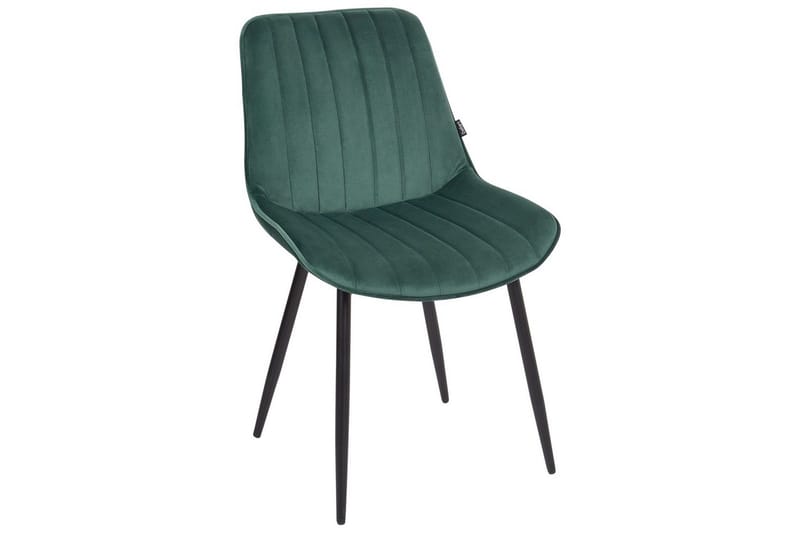 Setti, 2 ruokatuolia Dubrovnik - Vihreä, musta/sametti - Huonekalut - Tuoli & nojatuoli - Ruokapöydän tuolit