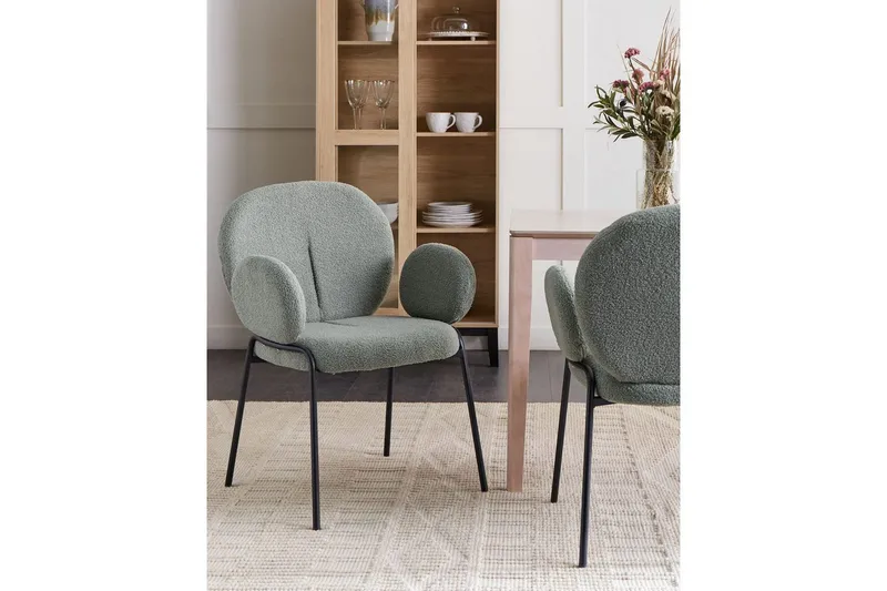 Setti, 2 ruokatuolia Ely - Vihreä, musta - Huonekalut - Tuoli & nojatuoli - Ruokapöydän tuolit