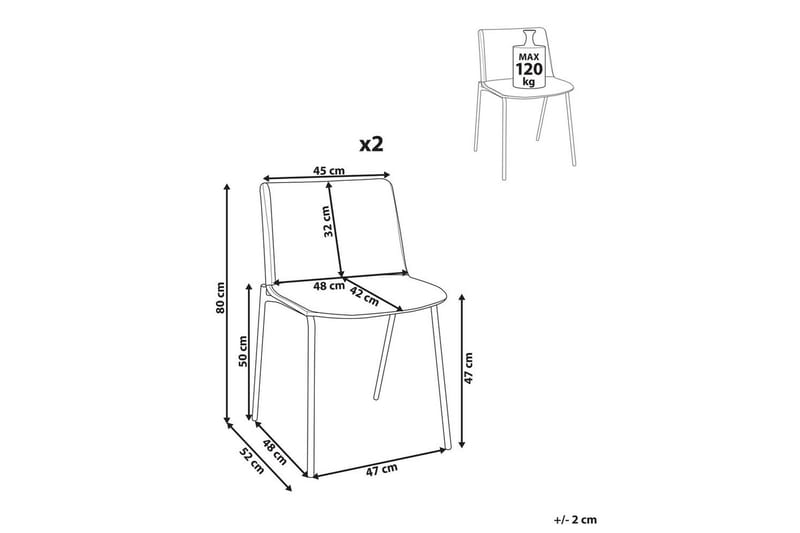 Setti, 2 ruokatuolia Esbon - Vihreä, musta - Huonekalut - Tuoli & nojatuoli - Ruokapöydän tuolit