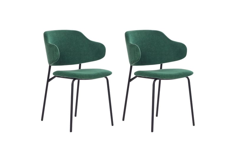 Setti, 2 ruokatuolia Kenai, Vihreä, musta