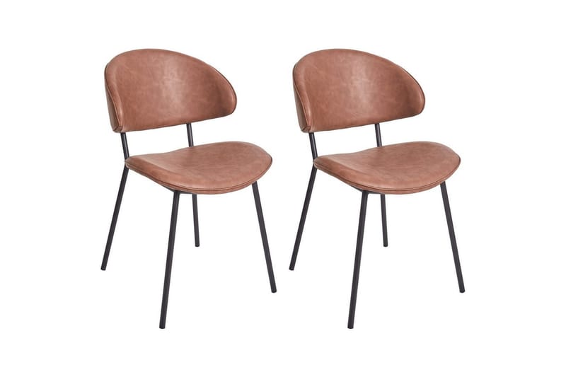 Setti, 2 ruokatuolia Kiana, Ruskea, Musta