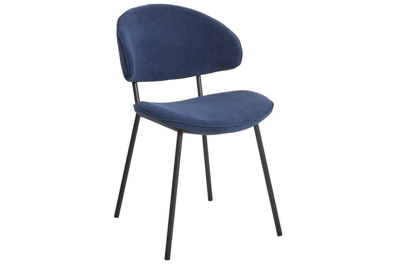 Setti, 2 ruokatuolia Kiana - Sininen, Musta - Huonekalut - Tuoli & nojatuoli - Ruokapöydän tuolit